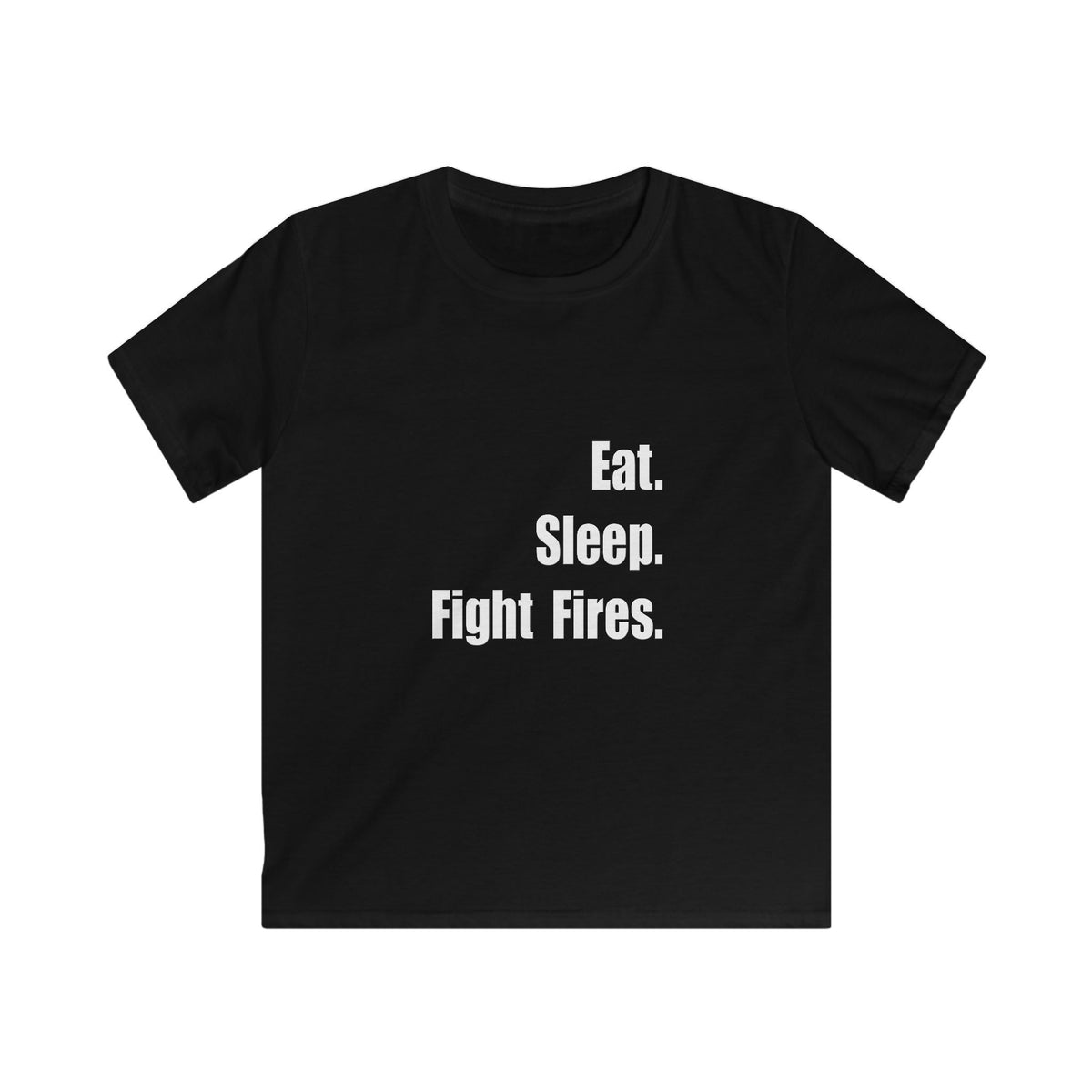 Eat. Sleep. Fight Fires. - Kids Softstyle Tee