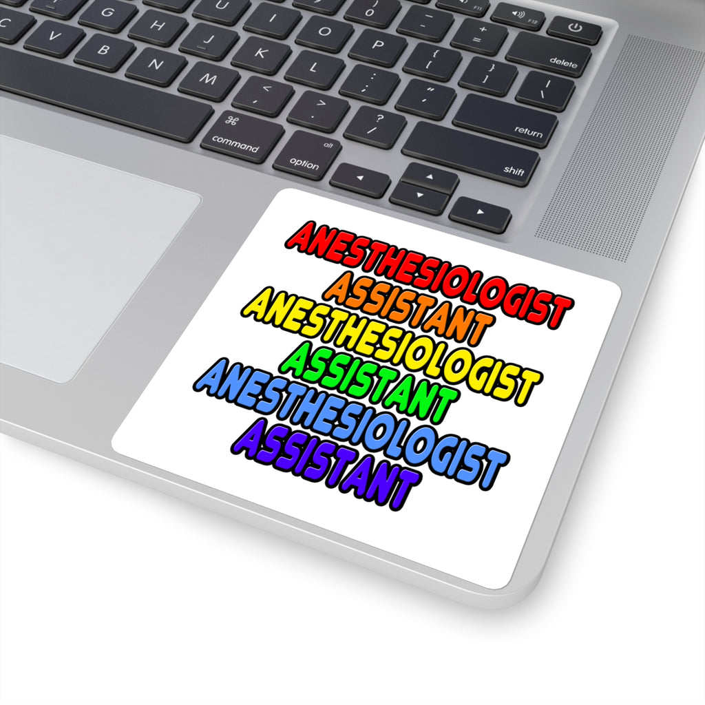 Rainbow Anesthesiologist Assistant - Square Stickers
