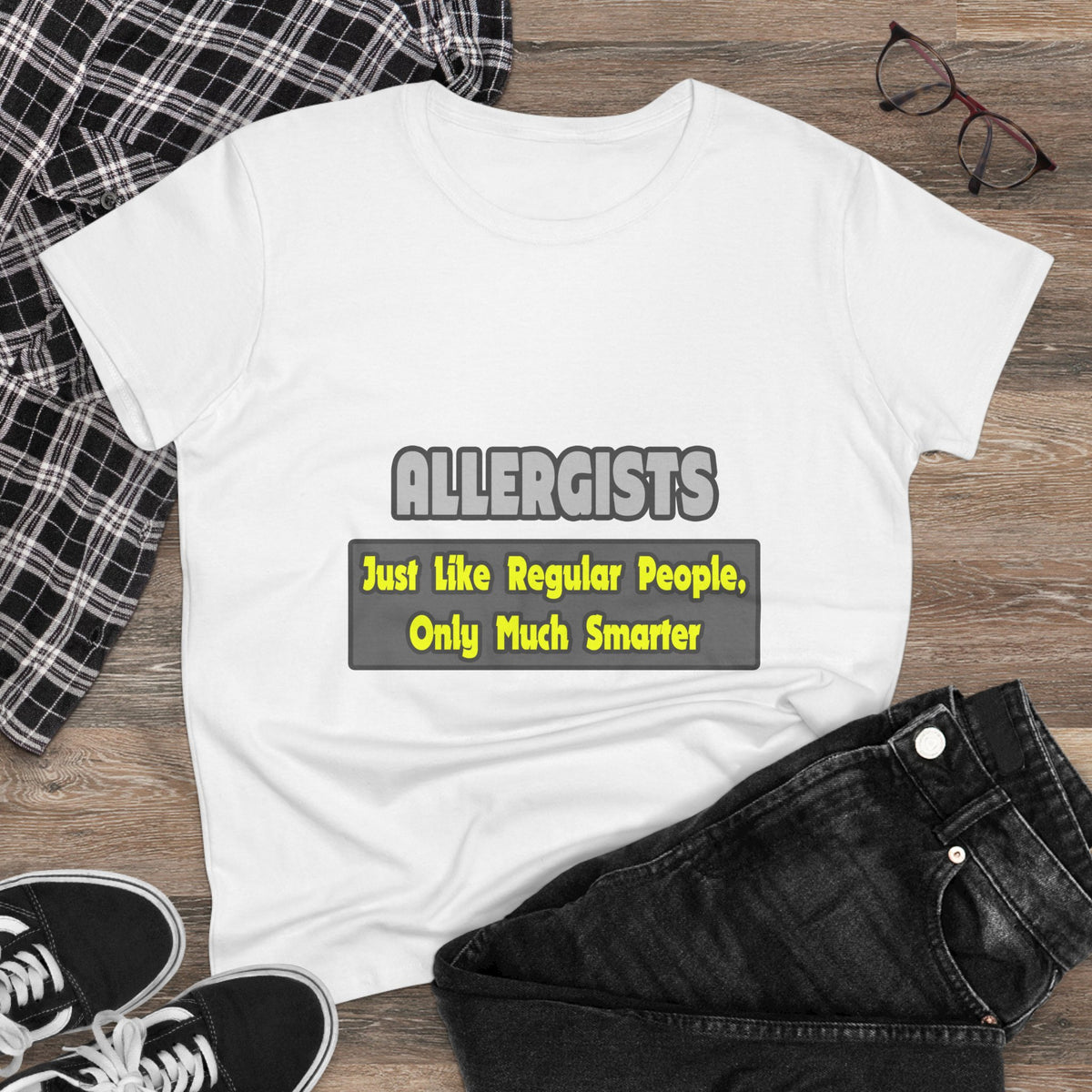 Allergists .. Smarter - Women's Midweight Cotton Tee
