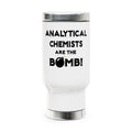 Analytical Chemists Are The Bomb! - Stainless Steel Travel Mug with Handle, 14oz
