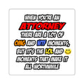 Attorney .. OMG WTF LOL - Square Stickers
