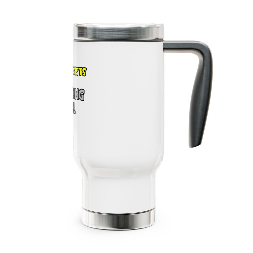 Cardiologists Are Sofa King Cool - Stainless Steel Travel Mug with Handle, 14oz