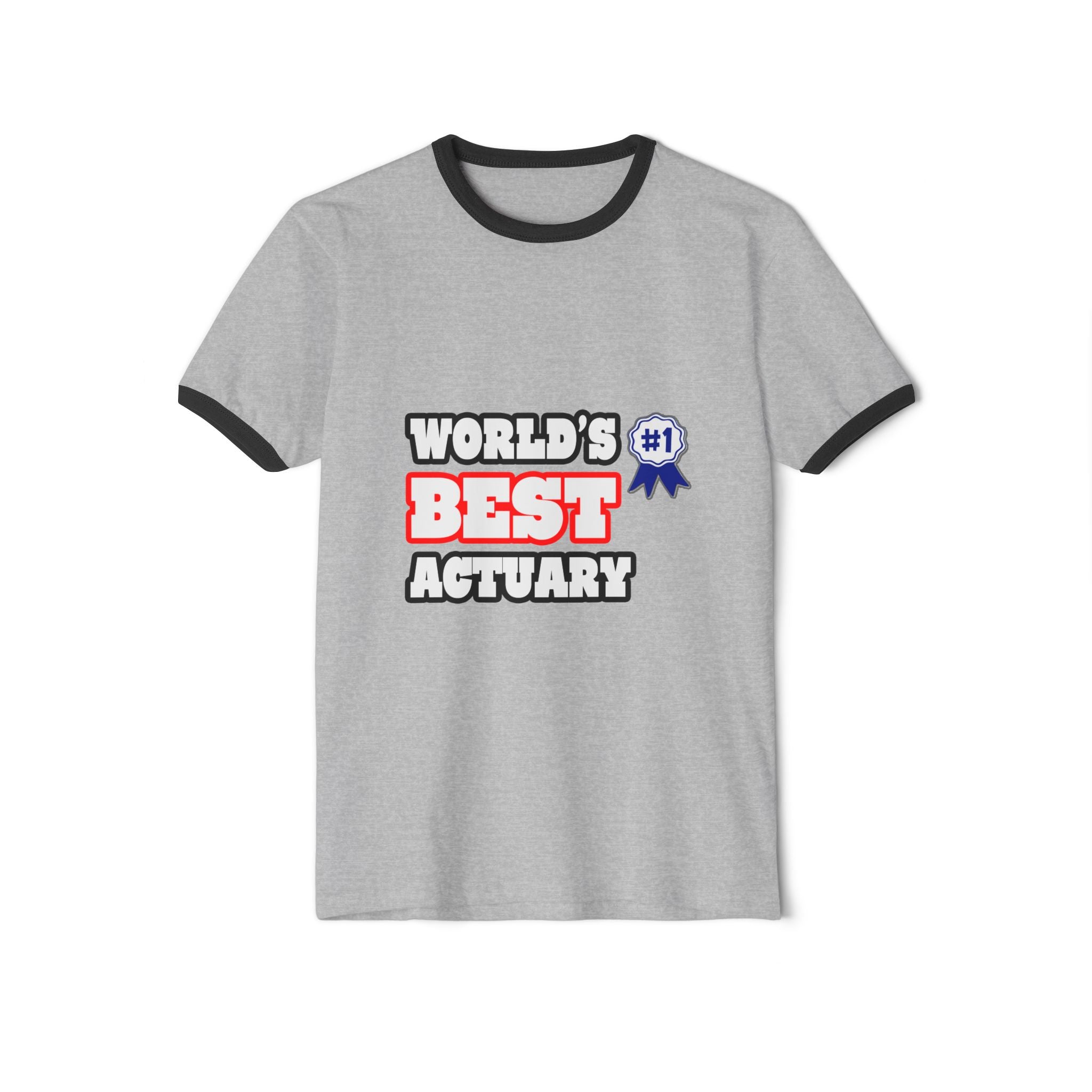 World's Best Actuary - Unisex Cotton Ringer T-Shirt