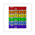 Rainbow Bartender - Square Stickers