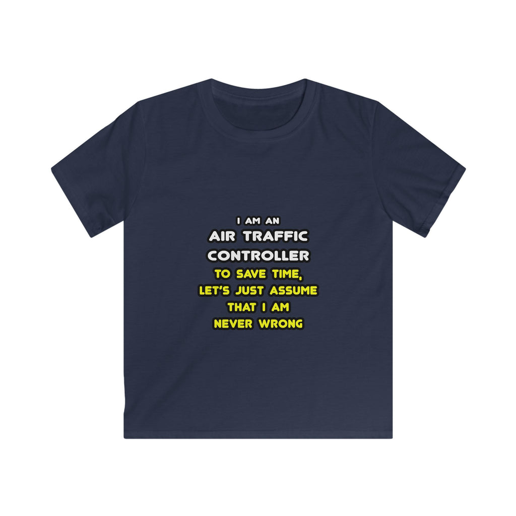 Funny Air Traffic Controller T Shirts - Kids Softstyle Tee
