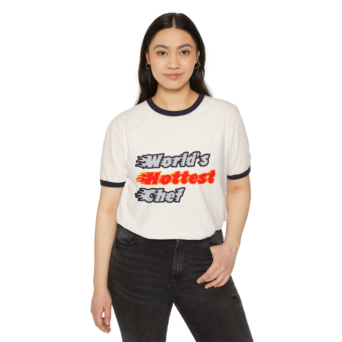 World's Hottest Chef - Unisex Cotton Ringer T-Shirt