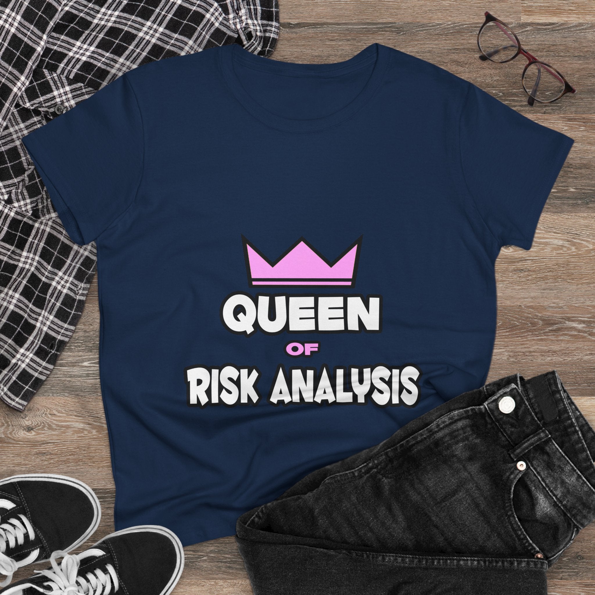 Queen of Risk Analysis - Women's Midweight Cotton Tee