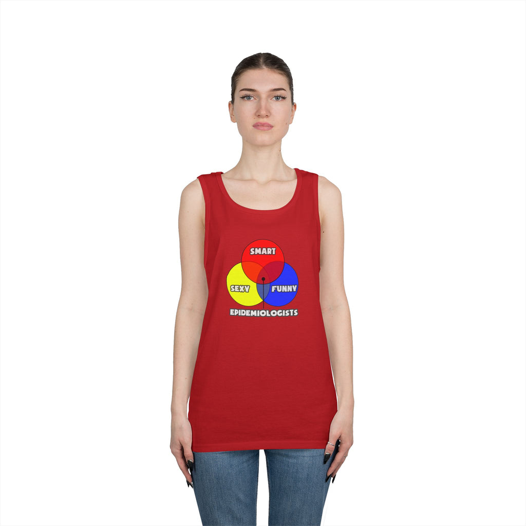 Venn Diagram .. Epidemiologists - Unisex Heavy Cotton Tank Top