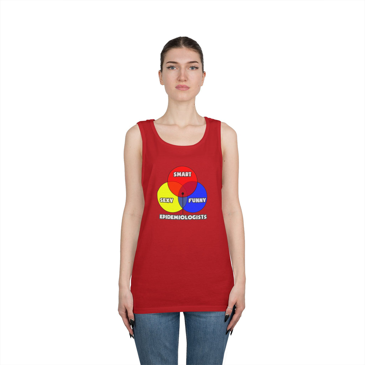 Venn Diagram .. Epidemiologists - Unisex Heavy Cotton Tank Top