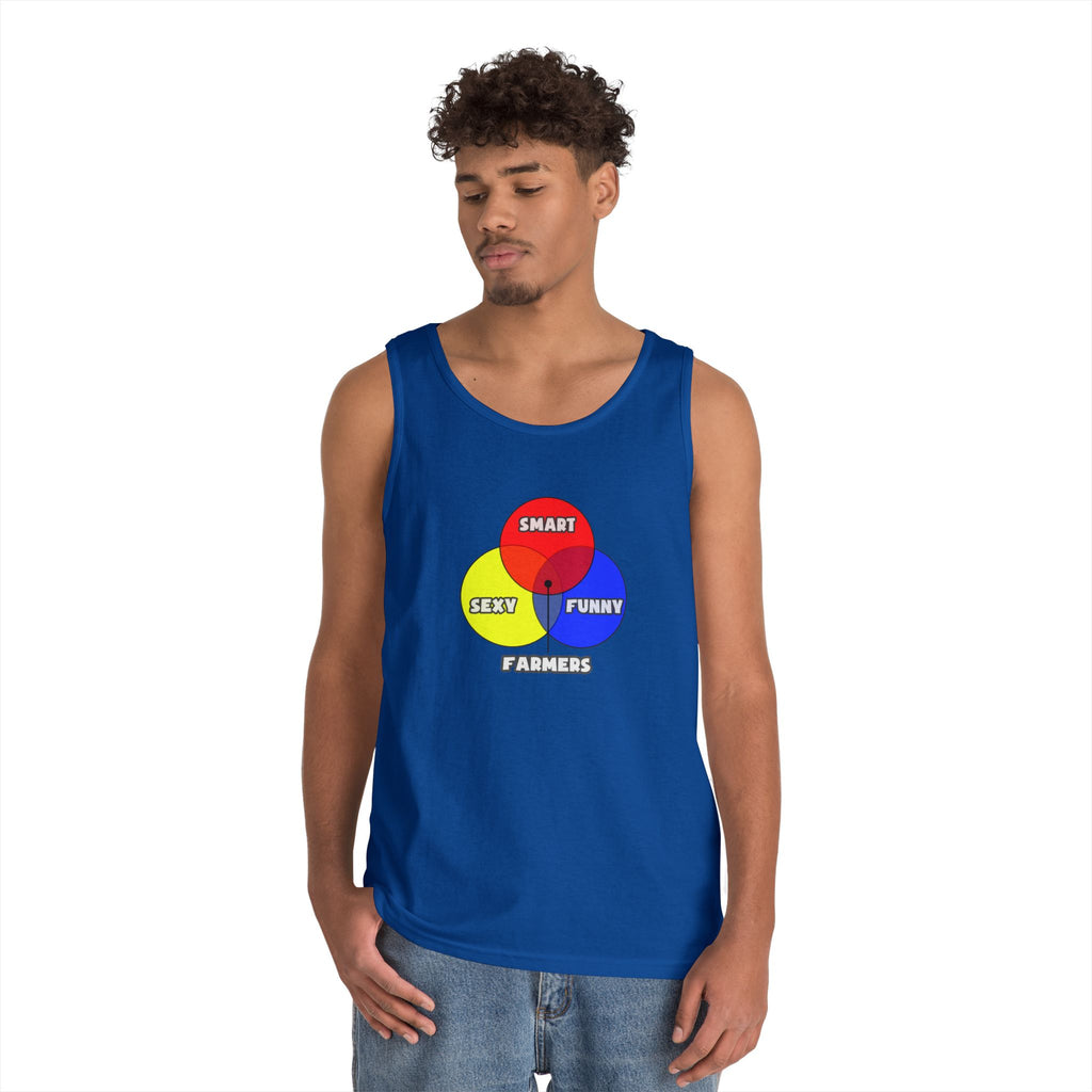 Venn Diagram .. Farmers - Unisex Heavy Cotton Tank Top