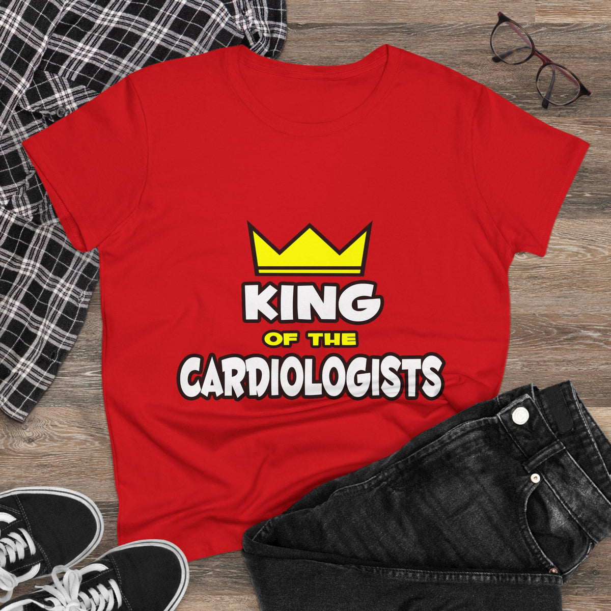 King of the Cardiologists - Women's Midweight Cotton Tee