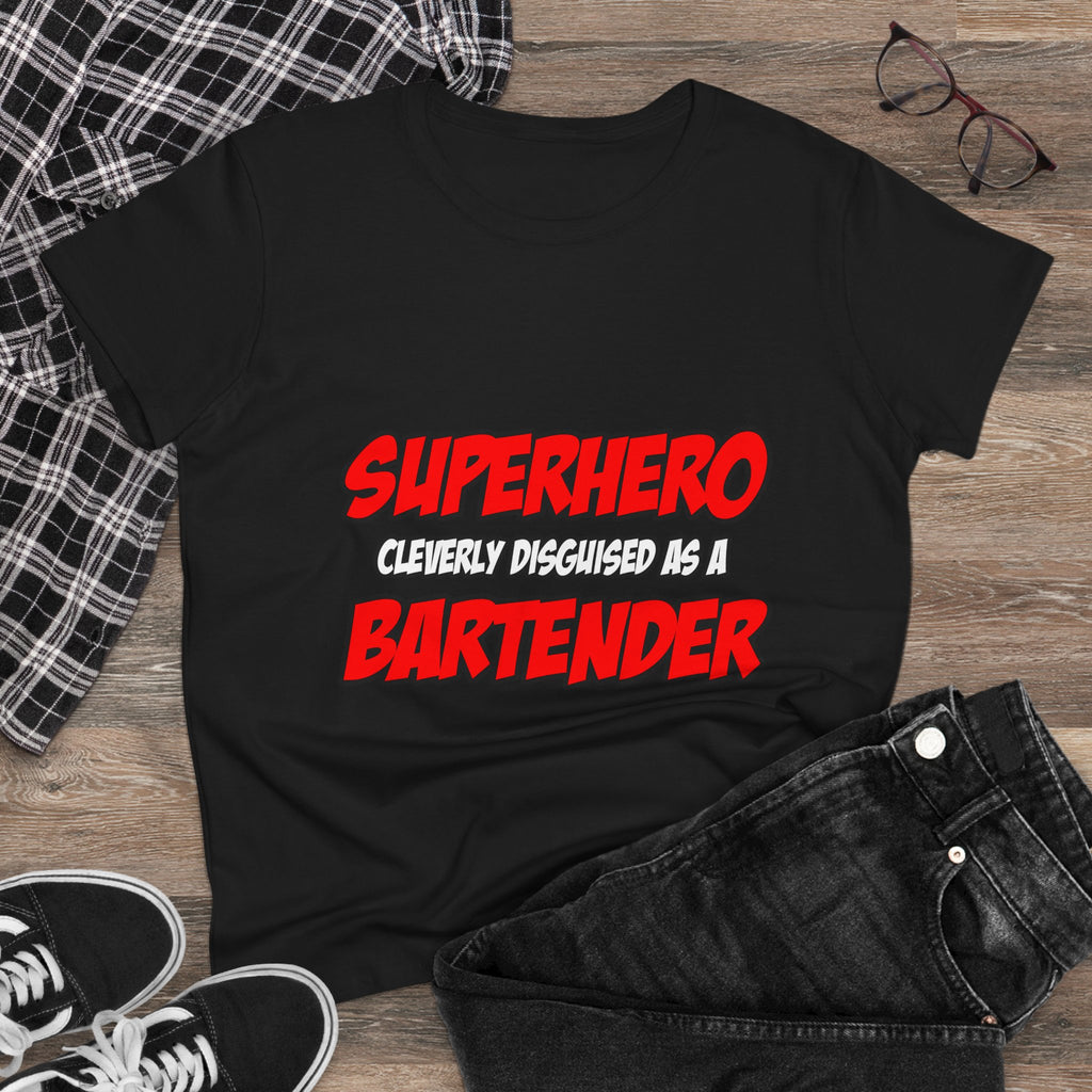 Superhero...Bartender - Women's Midweight Cotton Tee