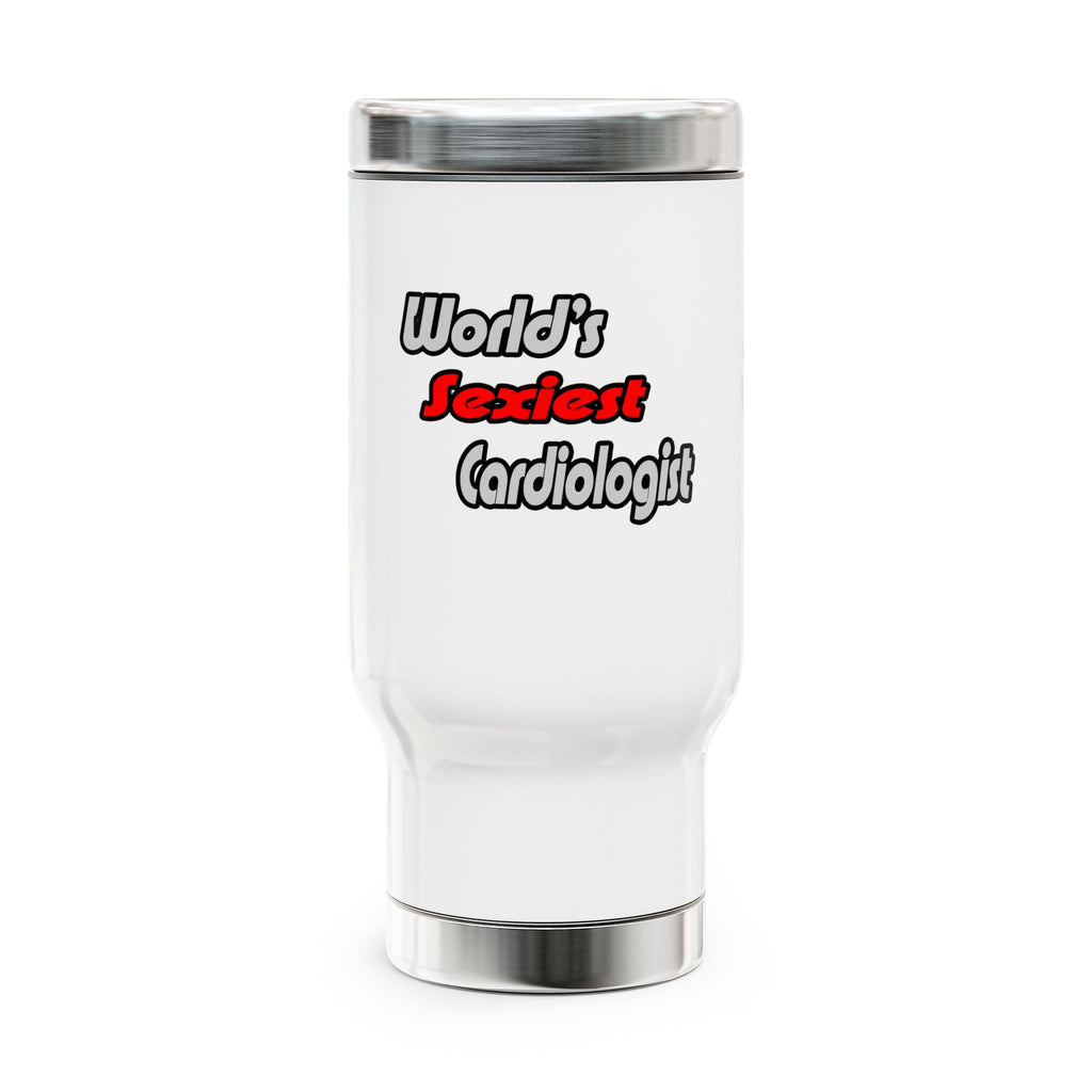 World's Sexiest Cardiologist - Stainless Steel Travel Mug with Handle, 14oz