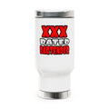 XXX Rated Bartender - Stainless Steel Travel Mug with Handle, 14oz