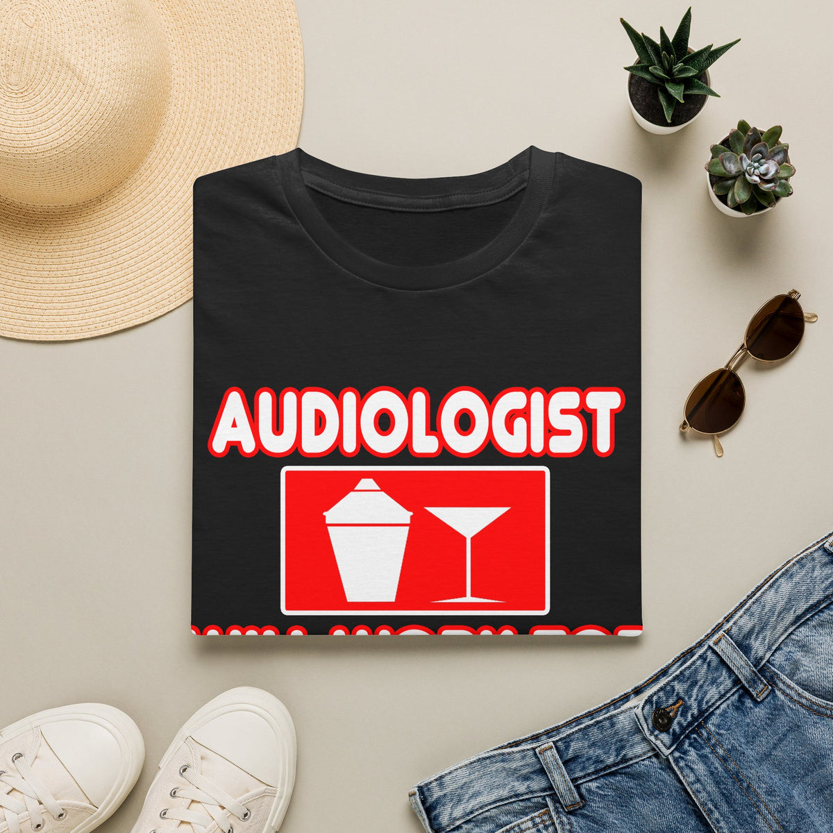 Audiologist ... Will Work For Cocktails - Unisex Softstyle T-Shirt