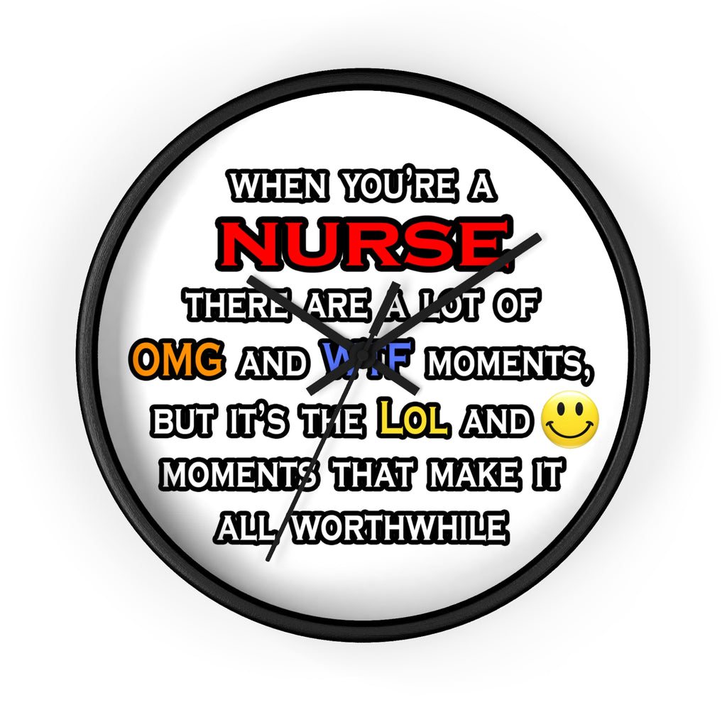 Nurse ... OMG WTF LOL - Wall Clock