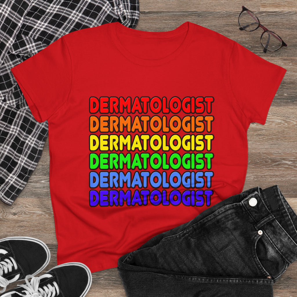 Rainbow Dermatologist - Women's Midweight Cotton Tee