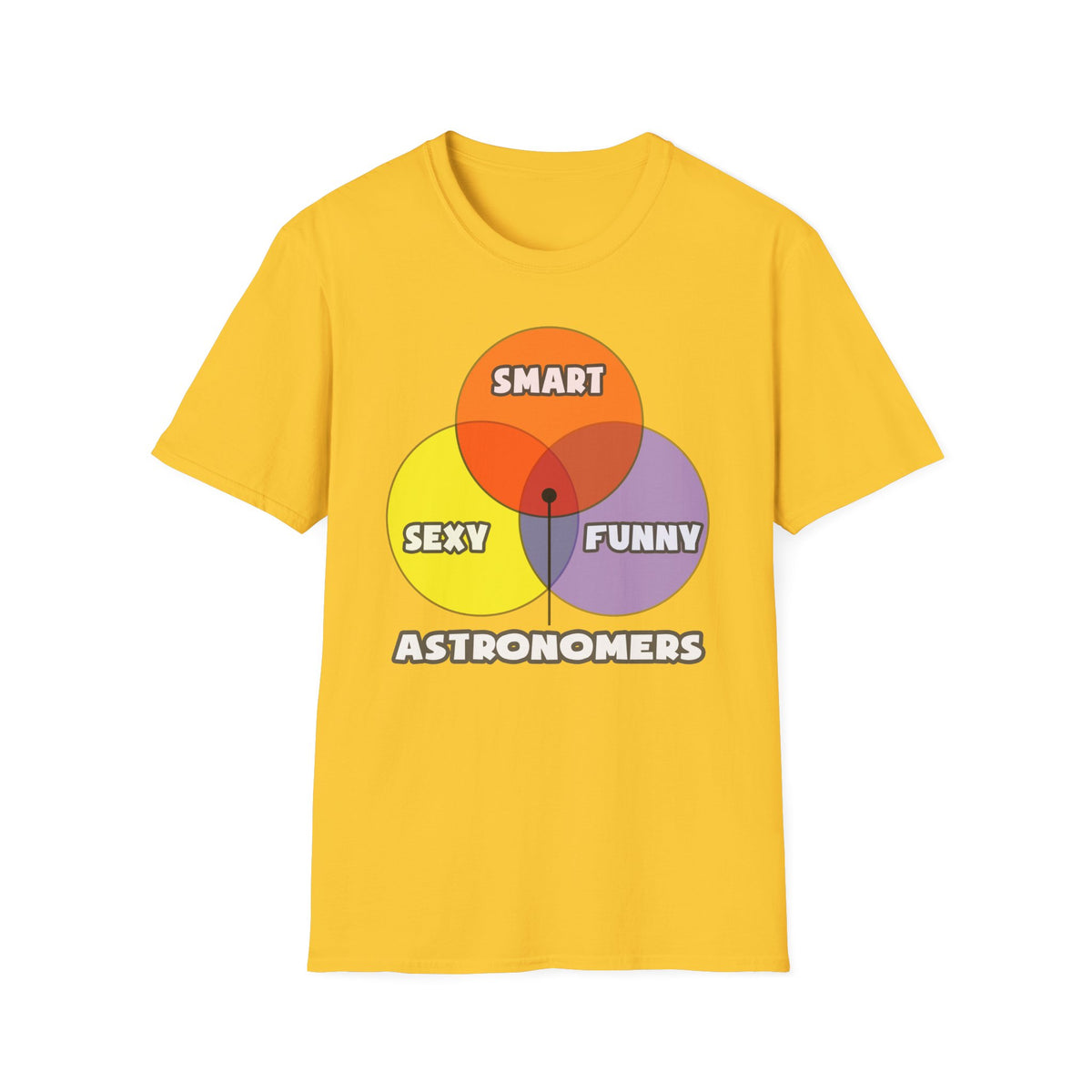 Venn Diagram .. Astronomers - Unisex Softstyle T-Shirt