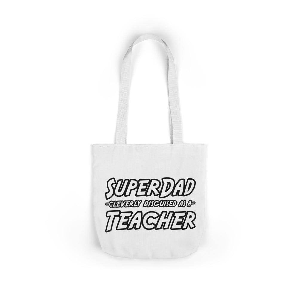 superdad dark teacher - Canvas Tote Bag, 5-Color Straps