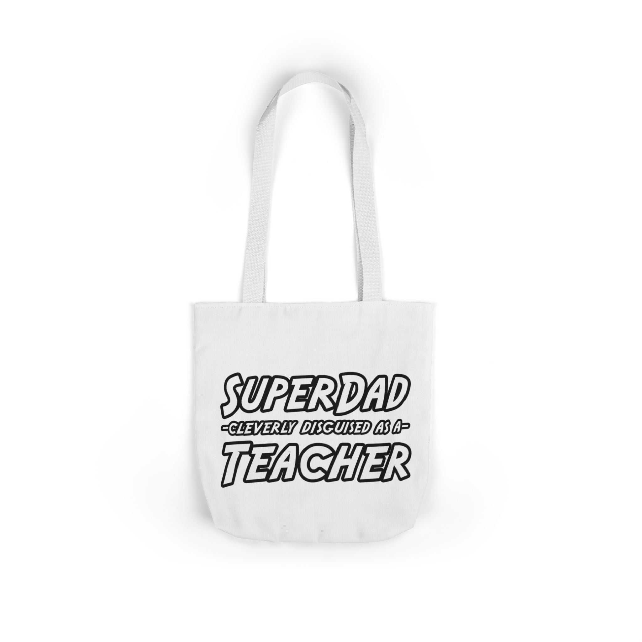 superdad dark teacher - Canvas Tote Bag, 5-Color Straps