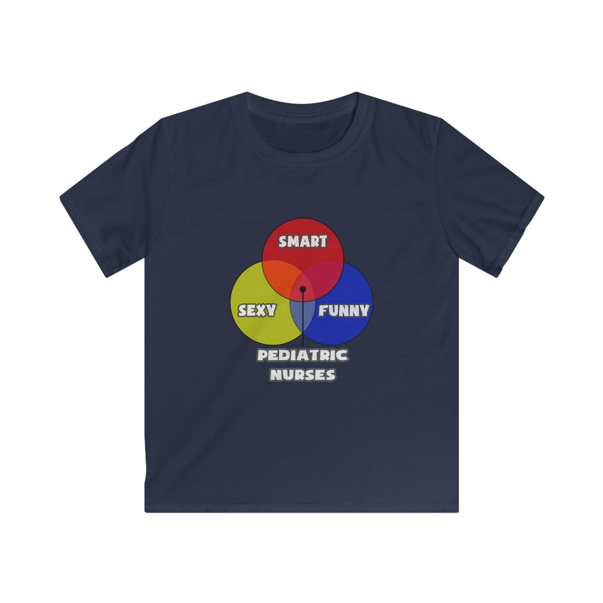 Venn Diagram .. Pediatric Nurses - Kids Softstyle Tee
