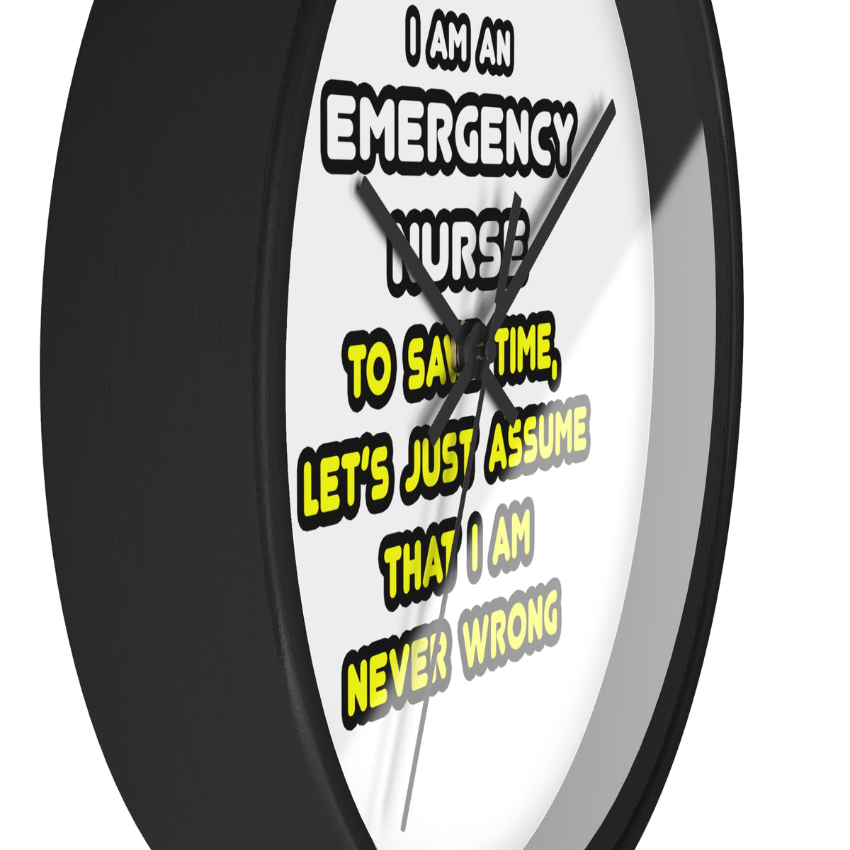 Funny Emergency Nurse T Shirts and Gifts - Wall Clock