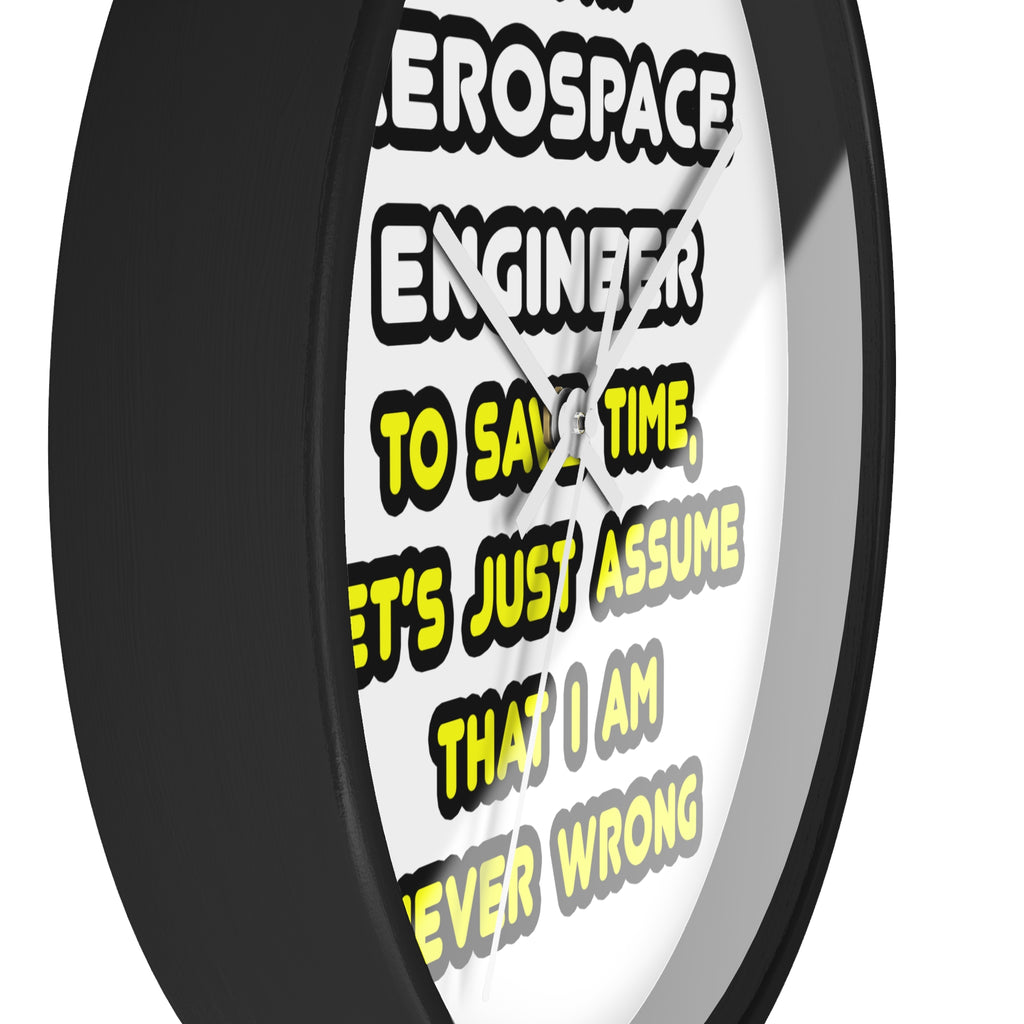 Funny Aerospace Engineer T Shirts and Gifts - Wall Clock