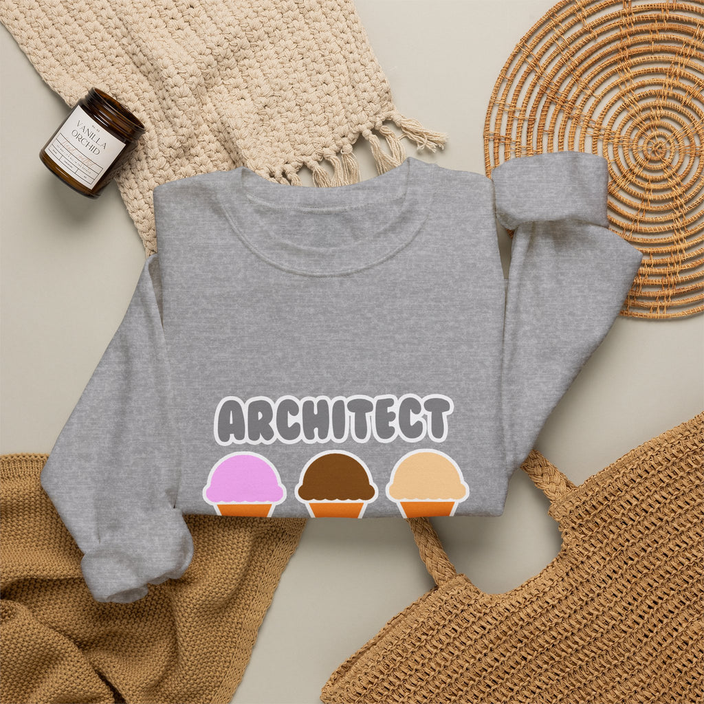 Architect ... Will Work For Ice Cream - Unisex Heavy Blend™ Crewneck Sweatshirt