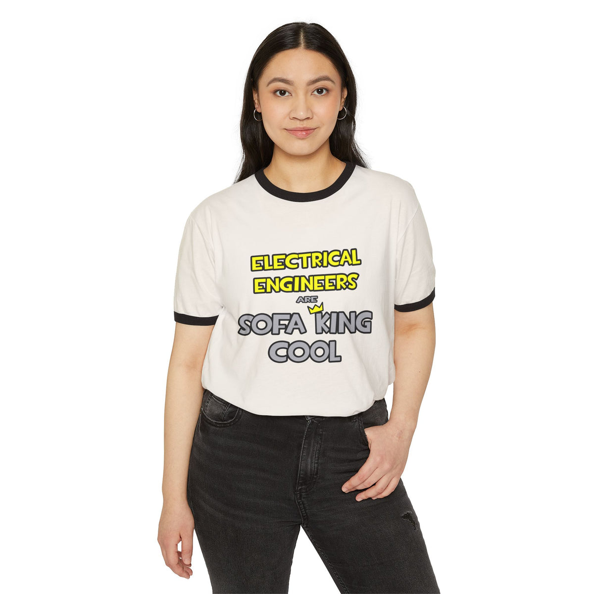 Electrical Engineers Are Sofa King Cool - Unisex Cotton Ringer T-Shirt