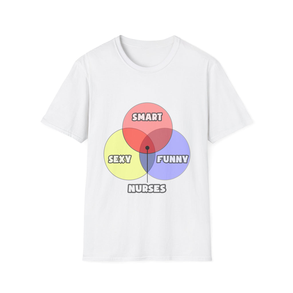 Venn Diagram .. Nurses - Unisex Softstyle T-Shirt