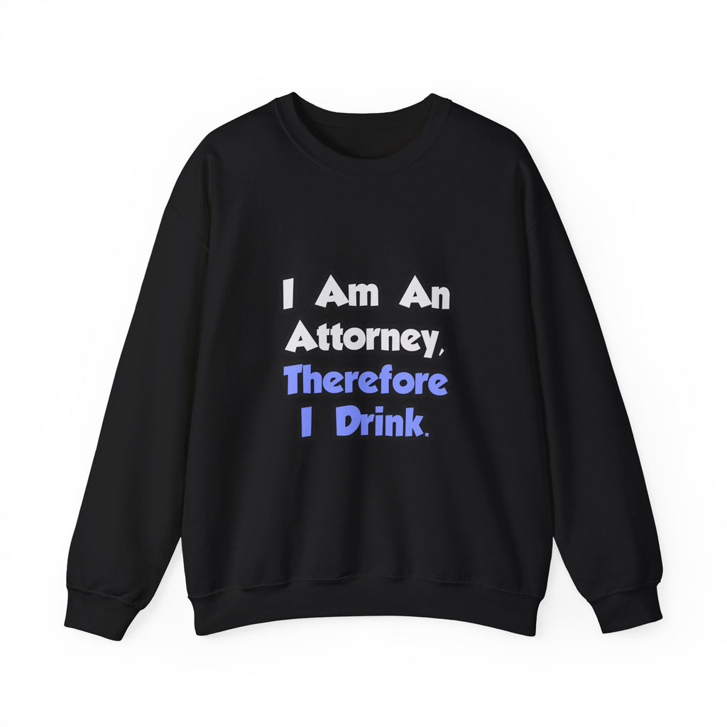 I Am An Attorney, Therefore I Drink - Unisex Heavy Blend™ Crewneck Sweatshirt