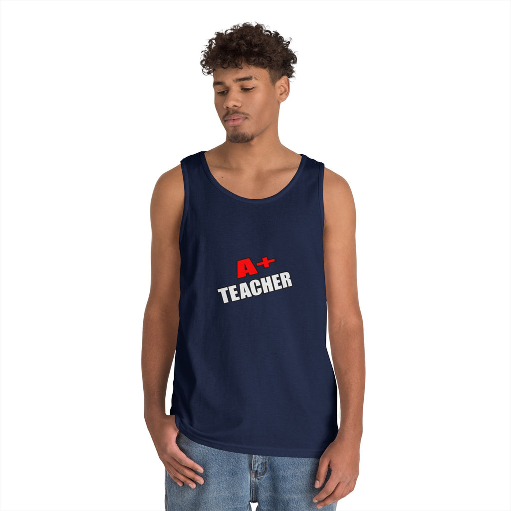 a plus teacher - Unisex Heavy Cotton Tank Top