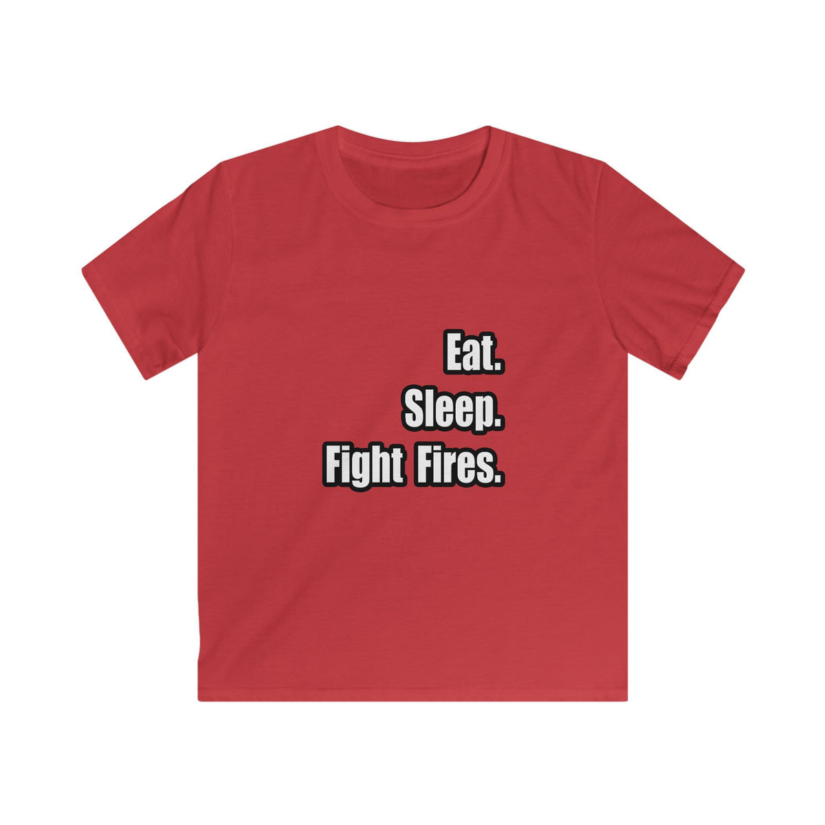 Eat. Sleep. Fight Fires. - Kids Softstyle Tee
