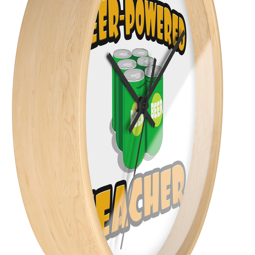 Beer Powered Teacher - Wall Clock