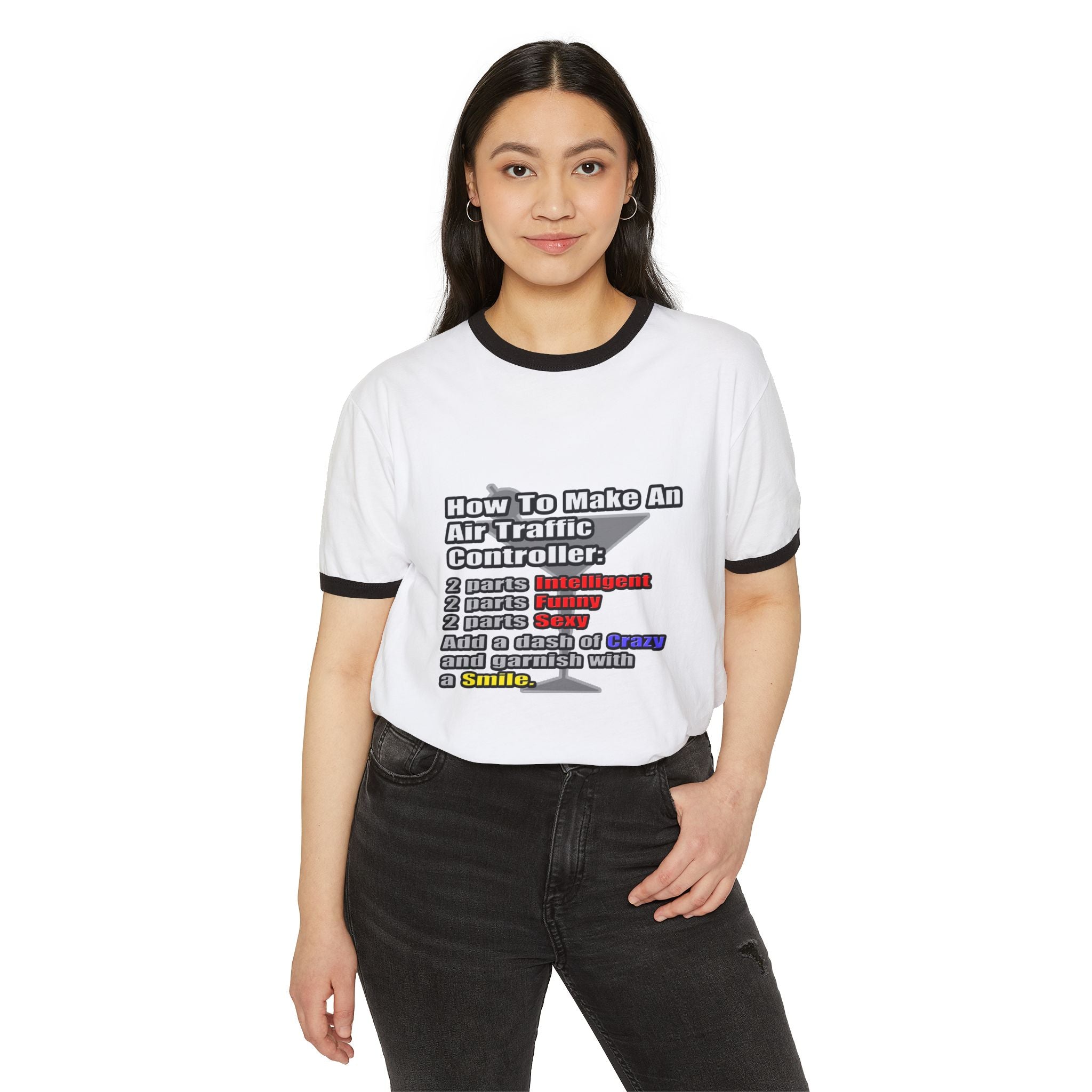 How To Make an Air Traffic Controller - Unisex Cotton Ringer T-Shirt