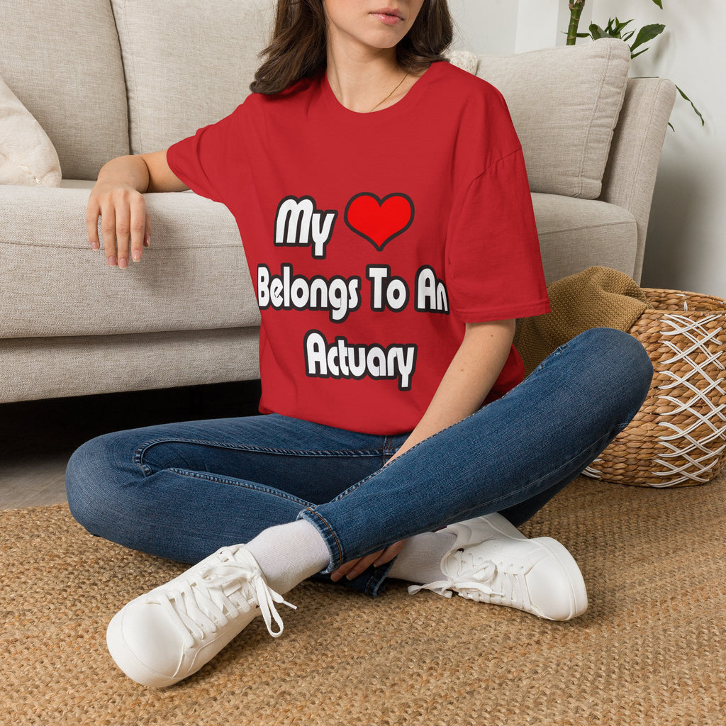 My Heart Belongs To An Actuary - Unisex Softstyle T-Shirt
