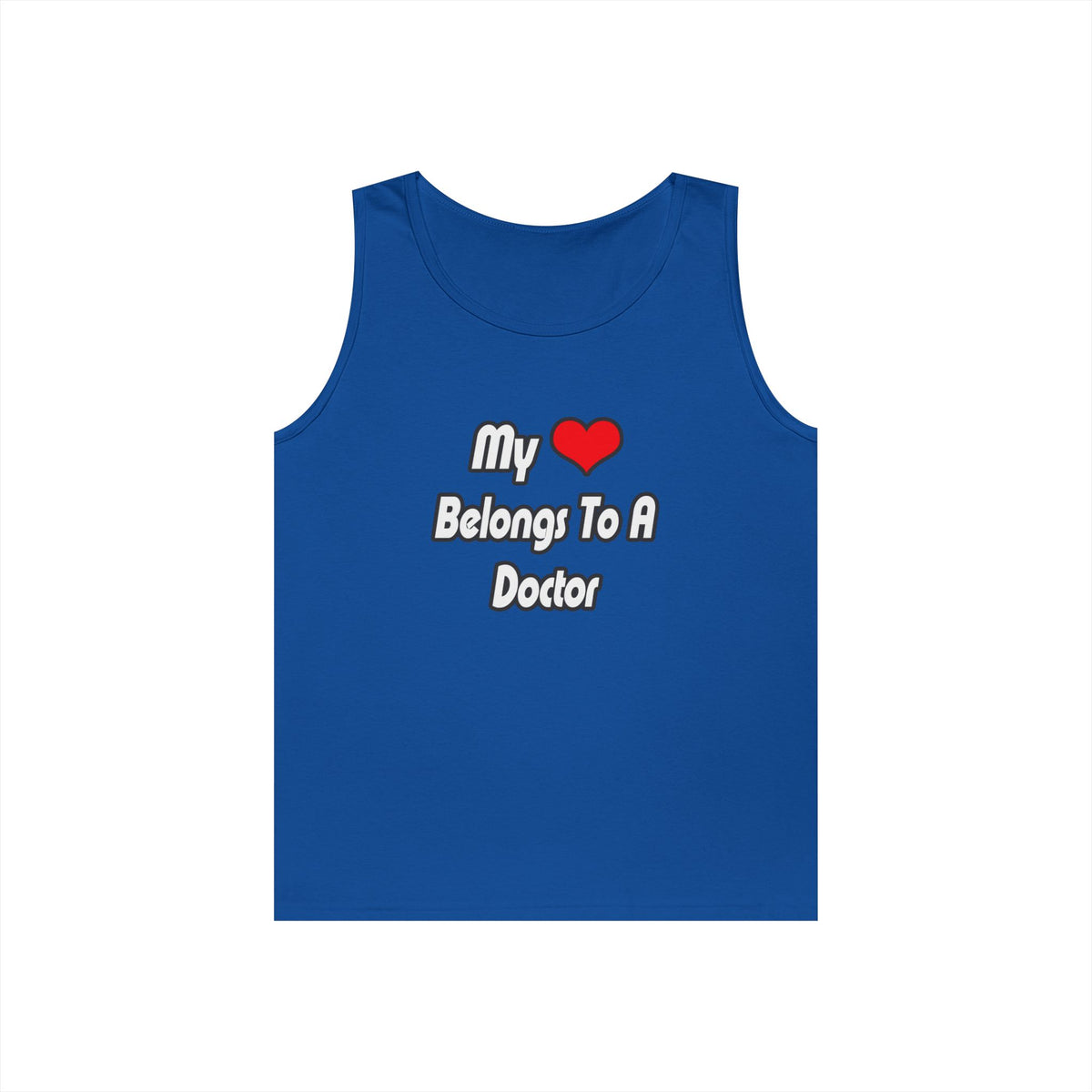 My Heart Belongs To A Doctor - Unisex Heavy Cotton Tank Top