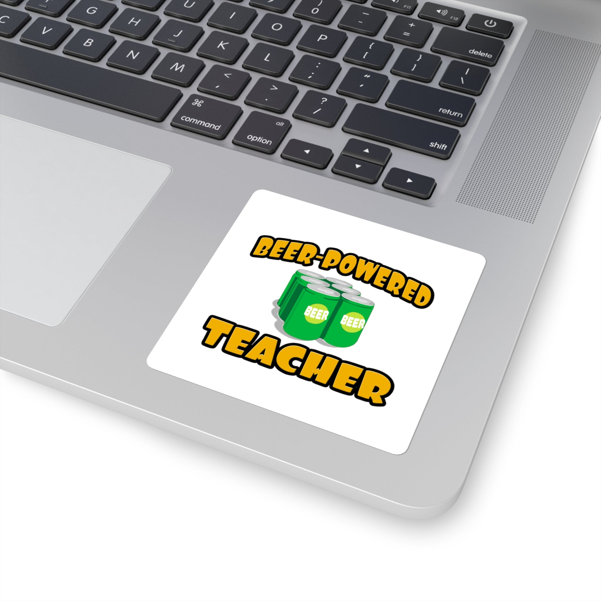 Beer Powered Teacher - Square Stickers