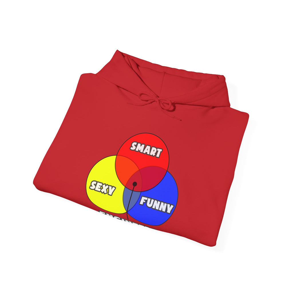 Venn Diagram .. Engineers - Unisex Heavy Blend™ Hooded Sweatshirt