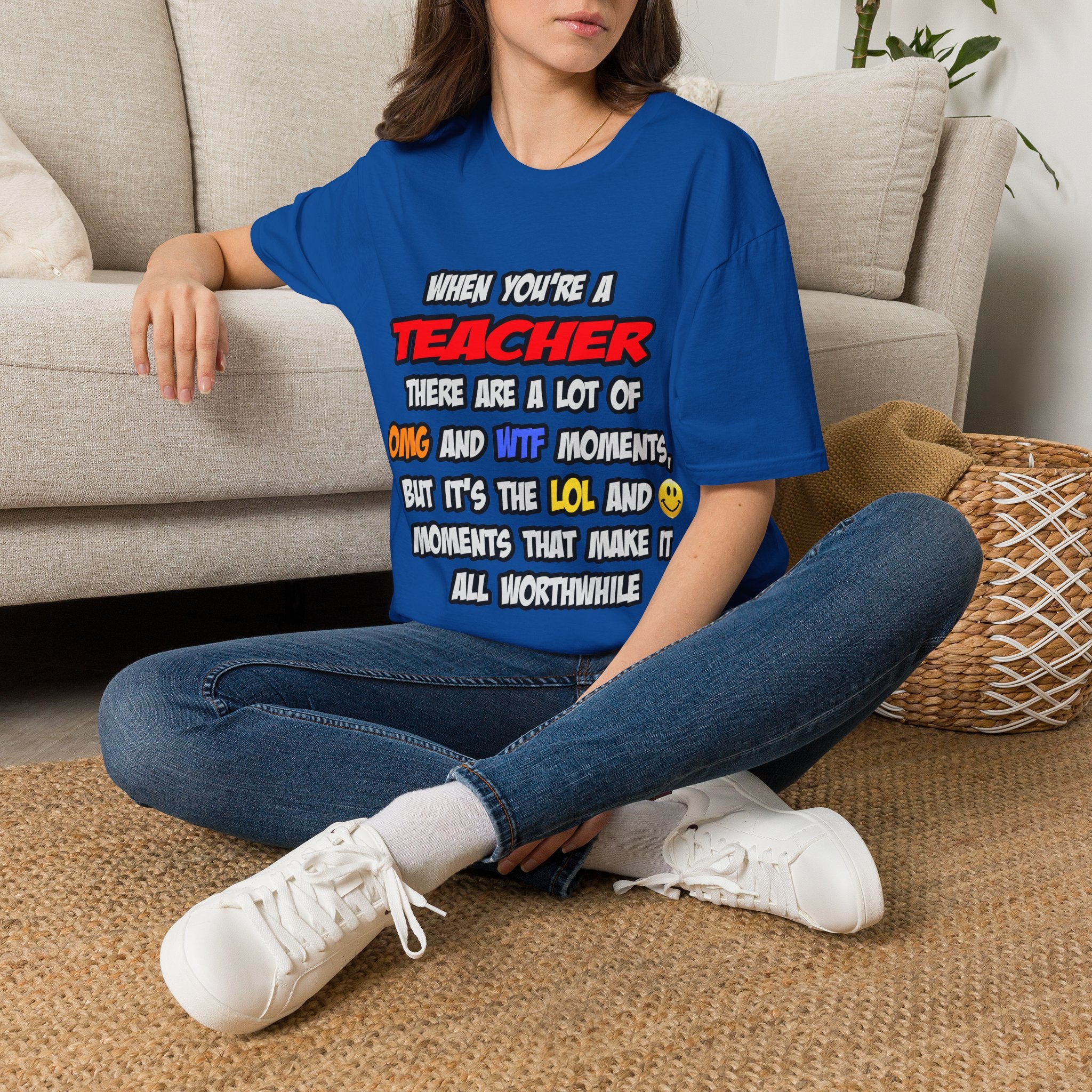 Teacher .. OMG WTF LOL - Unisex Softstyle T-Shirt