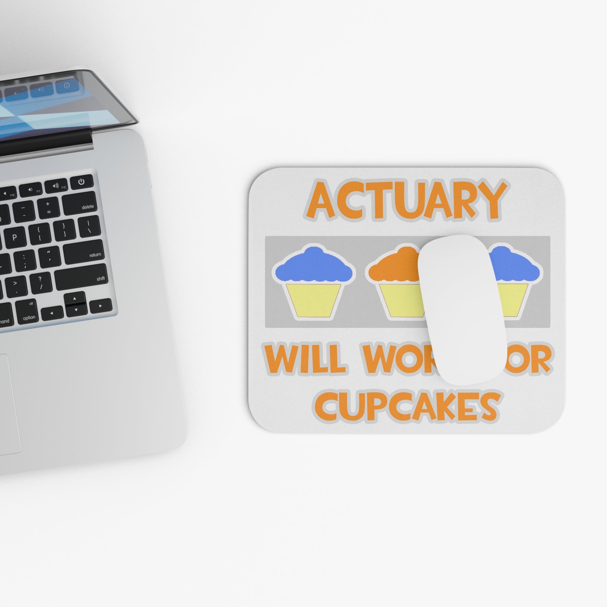 Actuary ... Will Work For Cupcakes - Mouse Pad (Rectangle)
