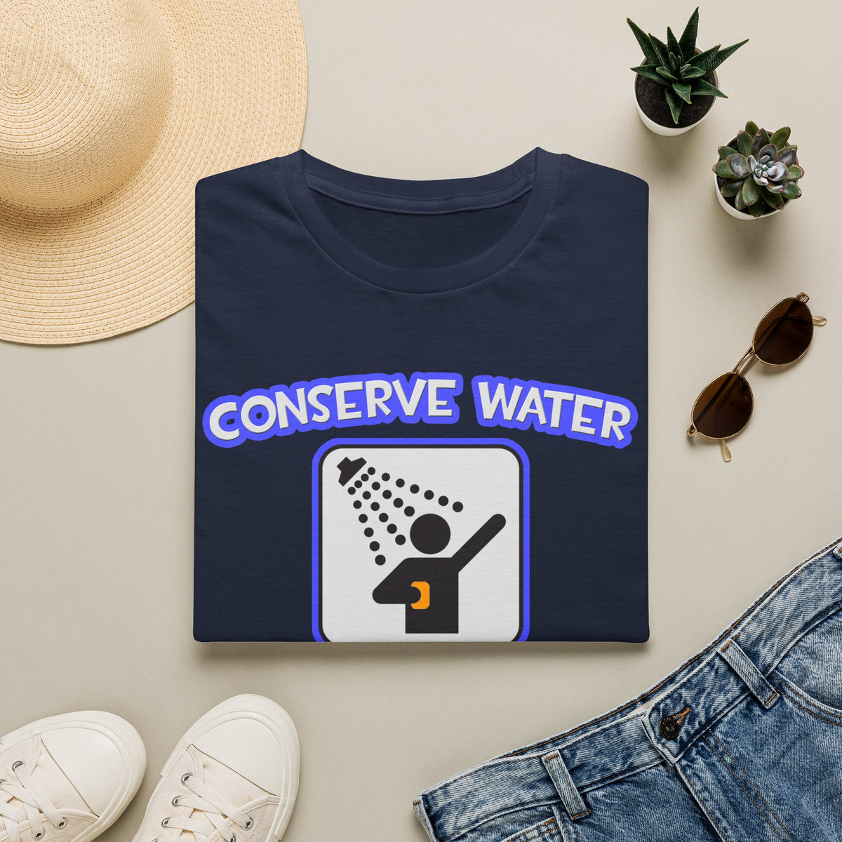 Conserve Water .. Shower With a Acupuncturist - Unisex Softstyle T-Shirt