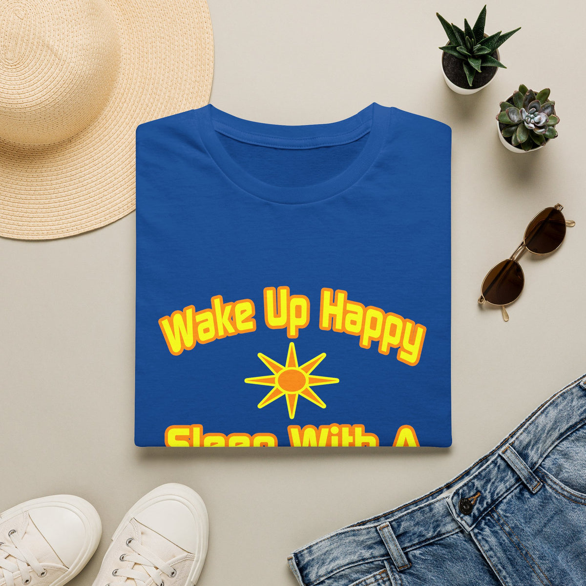Wake Up Happy ... Sleep With a Bailiff - Unisex Softstyle T-Shirt