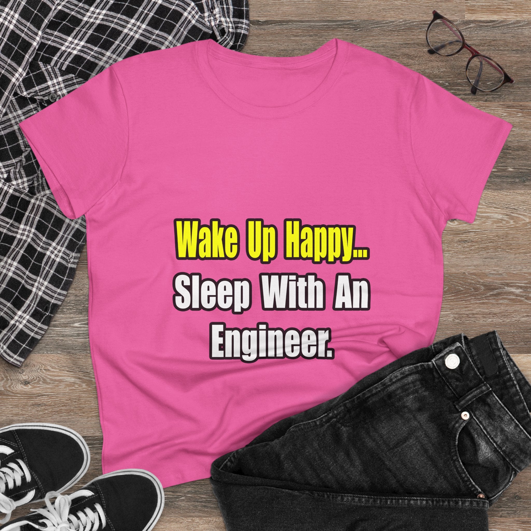 Sleep With Engineer - Women's Midweight Cotton Tee