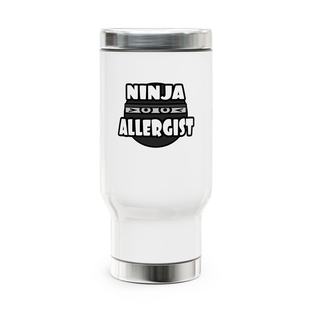 Ninja Allergist - Stainless Steel Travel Mug with Handle, 14oz