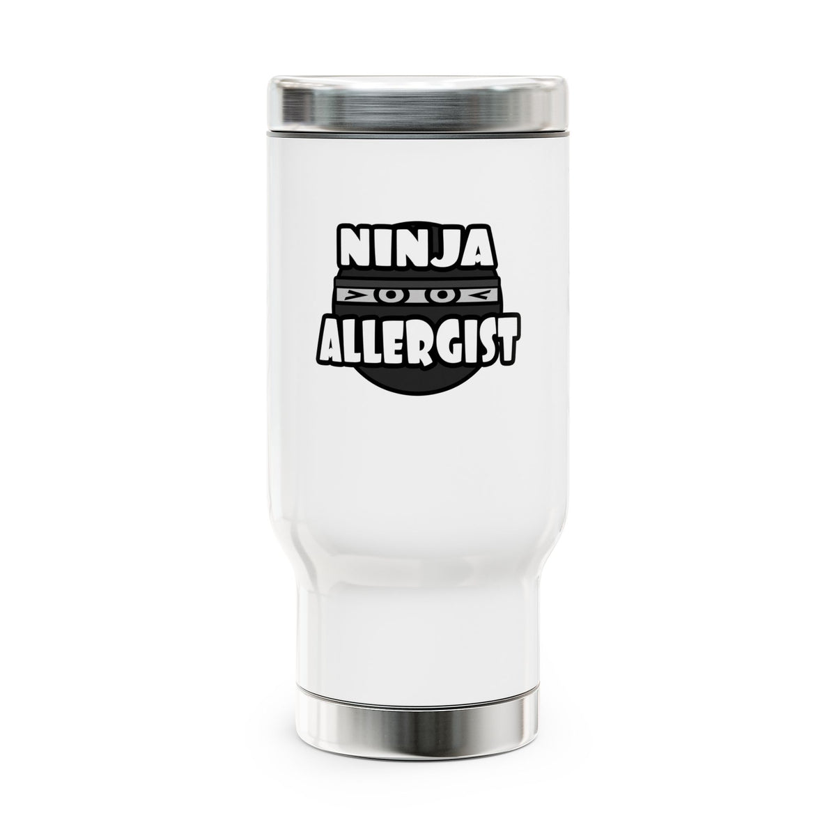 Ninja Allergist - Stainless Steel Travel Mug with Handle, 14oz
