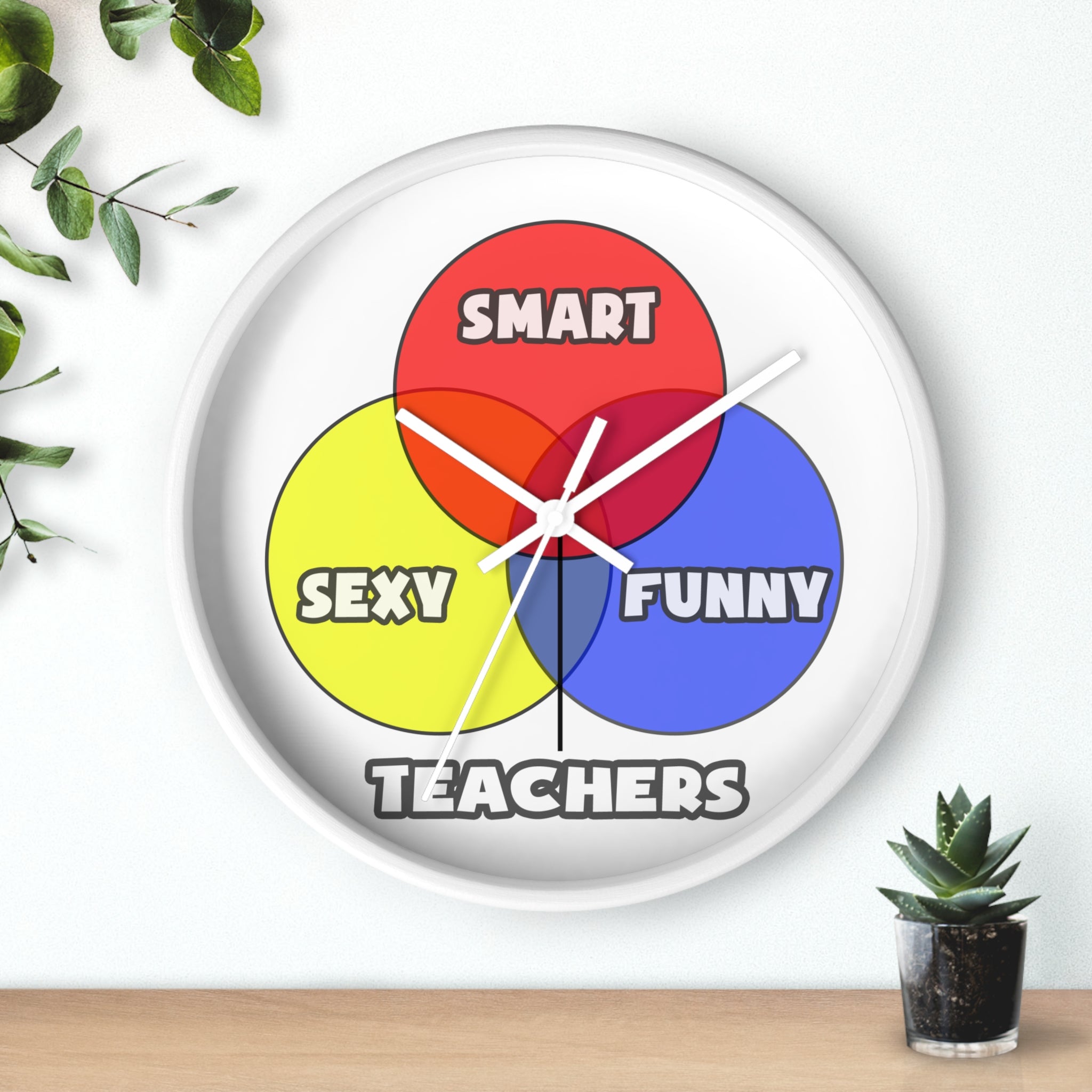 Venn Diagram .. Teachers - Wall Clock