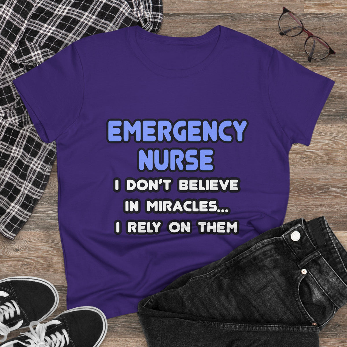 Miracles and Emergency Nurses - Women's Midweight Cotton Tee