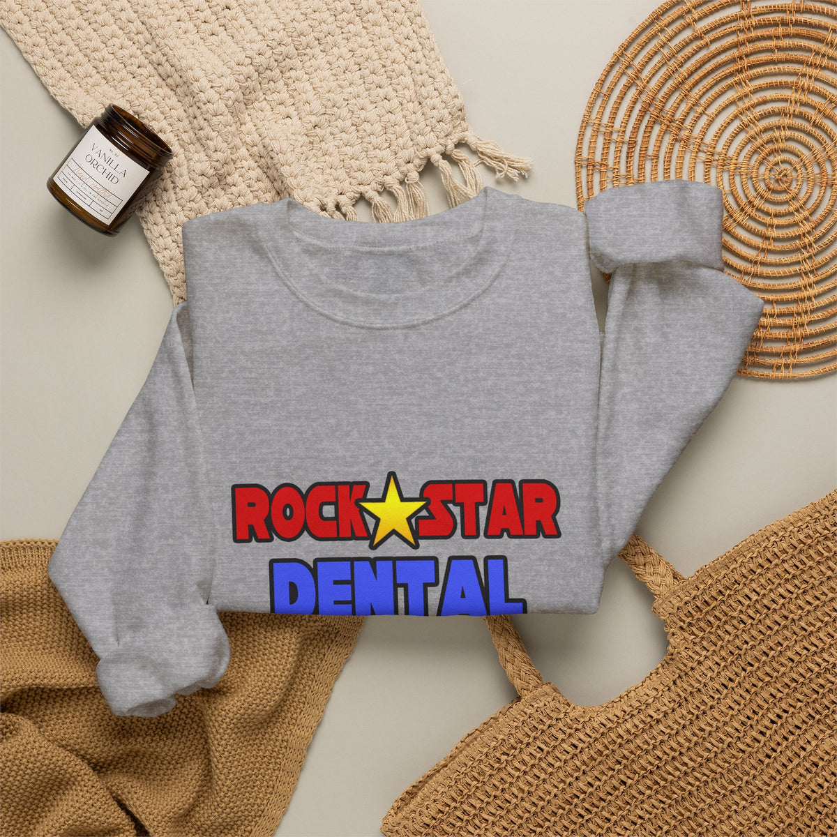Rock Star Dental Hygienist - Unisex Heavy Blend™ Crewneck Sweatshirt