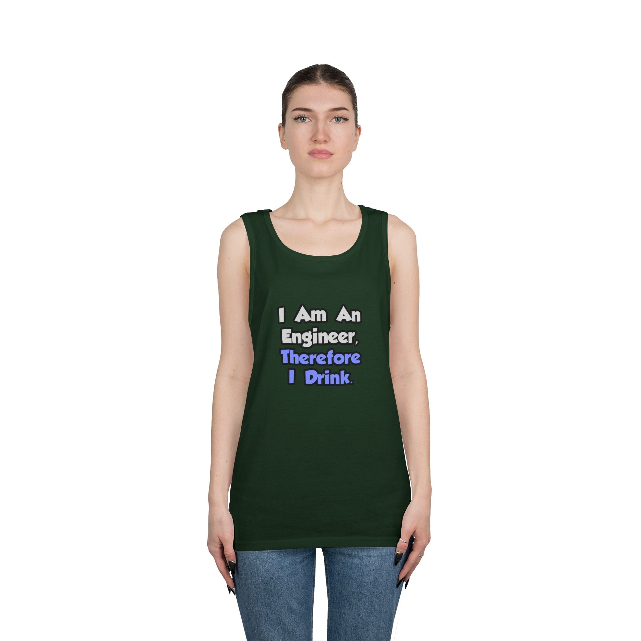 I Am An Engineer, Therefore I Drink - Unisex Heavy Cotton Tank Top